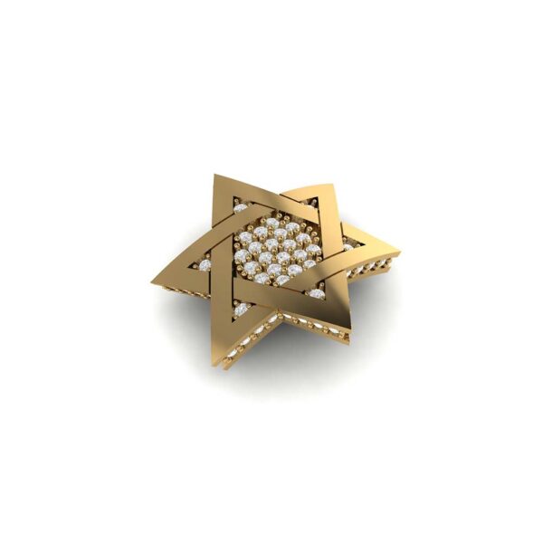 Star-of-David-Pieno-Di-Pietre-Gold